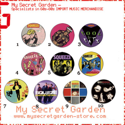 Squeeze - Cool For Cats, Argybargy, East Side Story Album Pinback Button Badge Set ( or Hair Ties / 4.4 cm Badge / Magnet / Keychain Set )